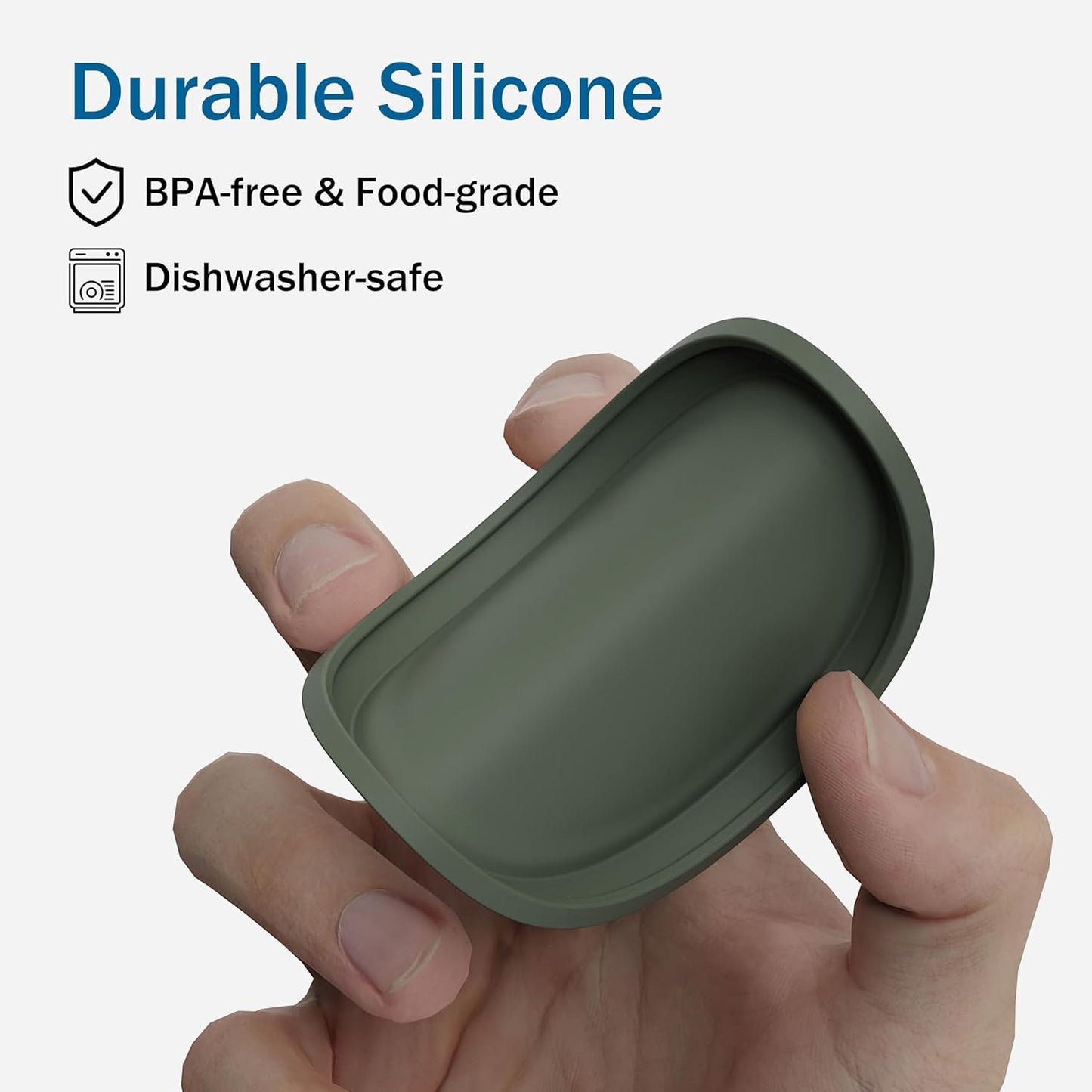 OHMO 2 Pack Pet Food Can Lids, (3.3 in / 85mm) Silicone Pet Food Can Lids Covers for 5.5 oz Cat and Dog Food Cans, Camo&Light Green