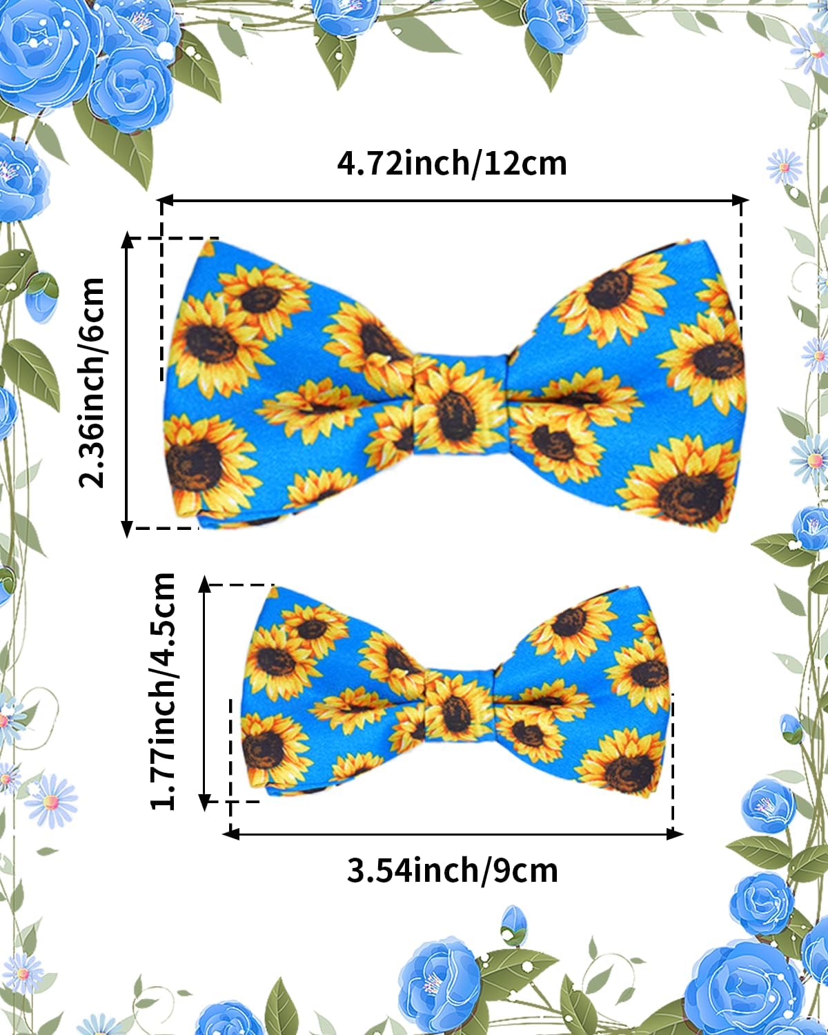 PET SHOW 10 Pack Small Dog Bow Ties Sliding Collar Attachments Puppy Cats Daily Bowties for Medium Dogs Multiple Styles Cute Summer Bowknots Wedding Party Holiday Pet Grooming Accessories(Small)