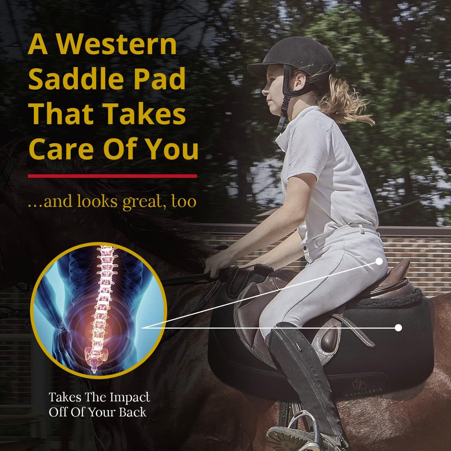 Kavallerie All-Purpose Saddle Pad with Quilted Anti-Slip Padding and Breathable Mesh Fabric for Maximum Airflow and Comfort, Works for English