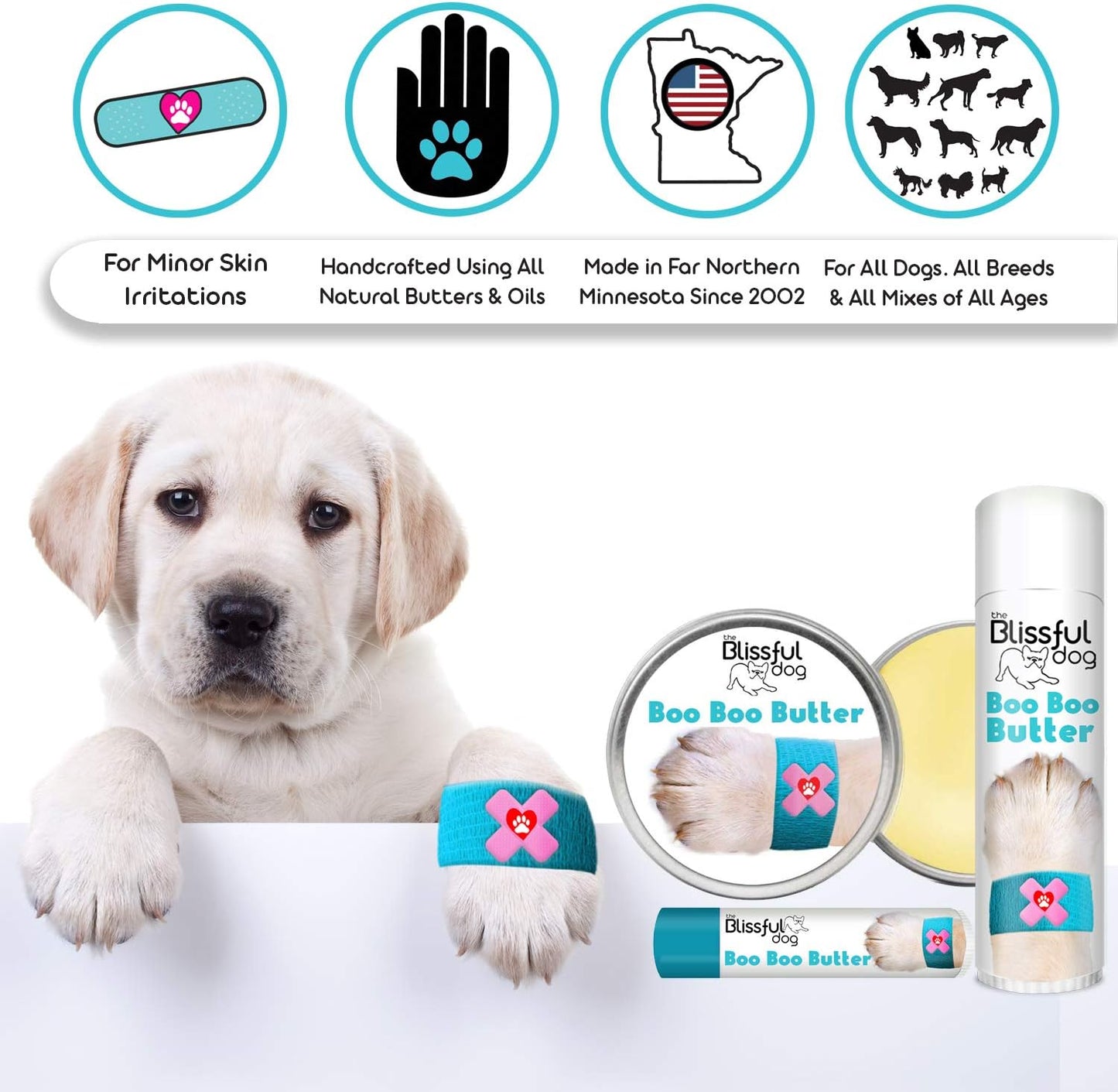 The Blissful Dog 4 oz TIN Husky Booboo Butter