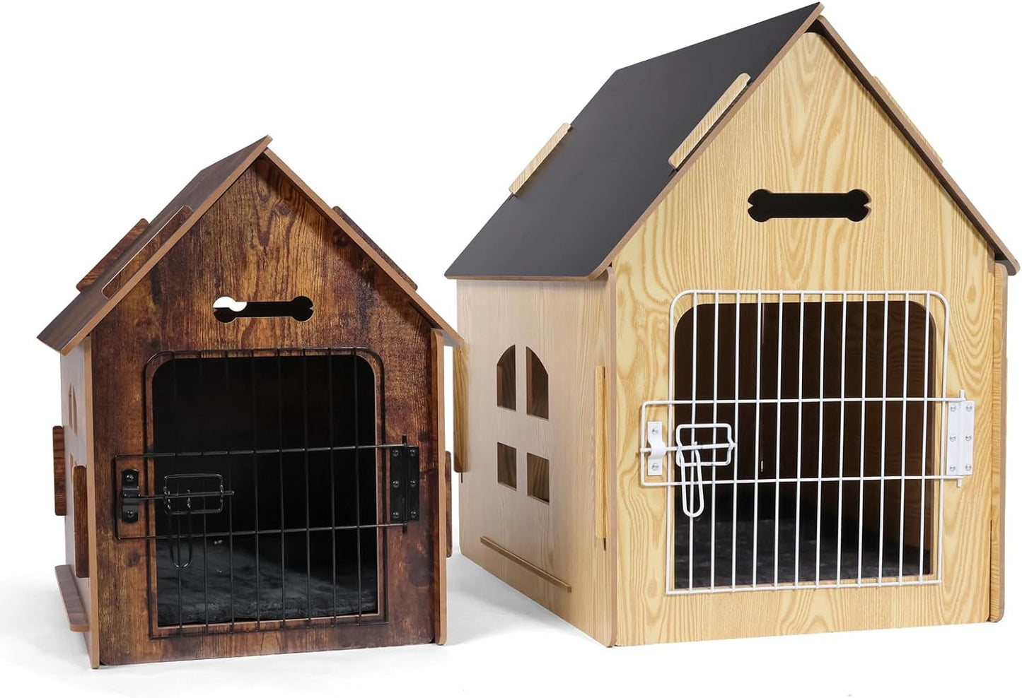 Dog House Indoor for Small Dogs or Cats, Cozy Wooden Design, Small Indoor Bed House, with Air Vents and Elevated Floor Warm Dog Cave