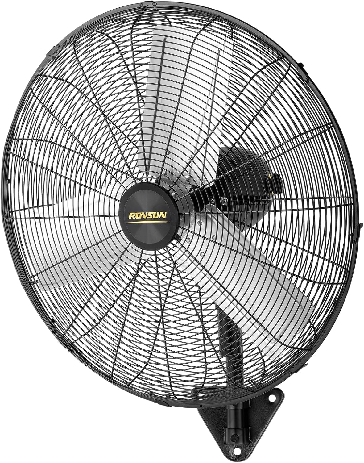 ROVSUN 30 Inch Industrial Wall Mounted Fan, Max 10600 CFM High Velocity Wall MountFan w/ 3 Speed Settings, Aluminum Blade & Dual Ball Bearing Motor, for Garage, Gym, Piano
