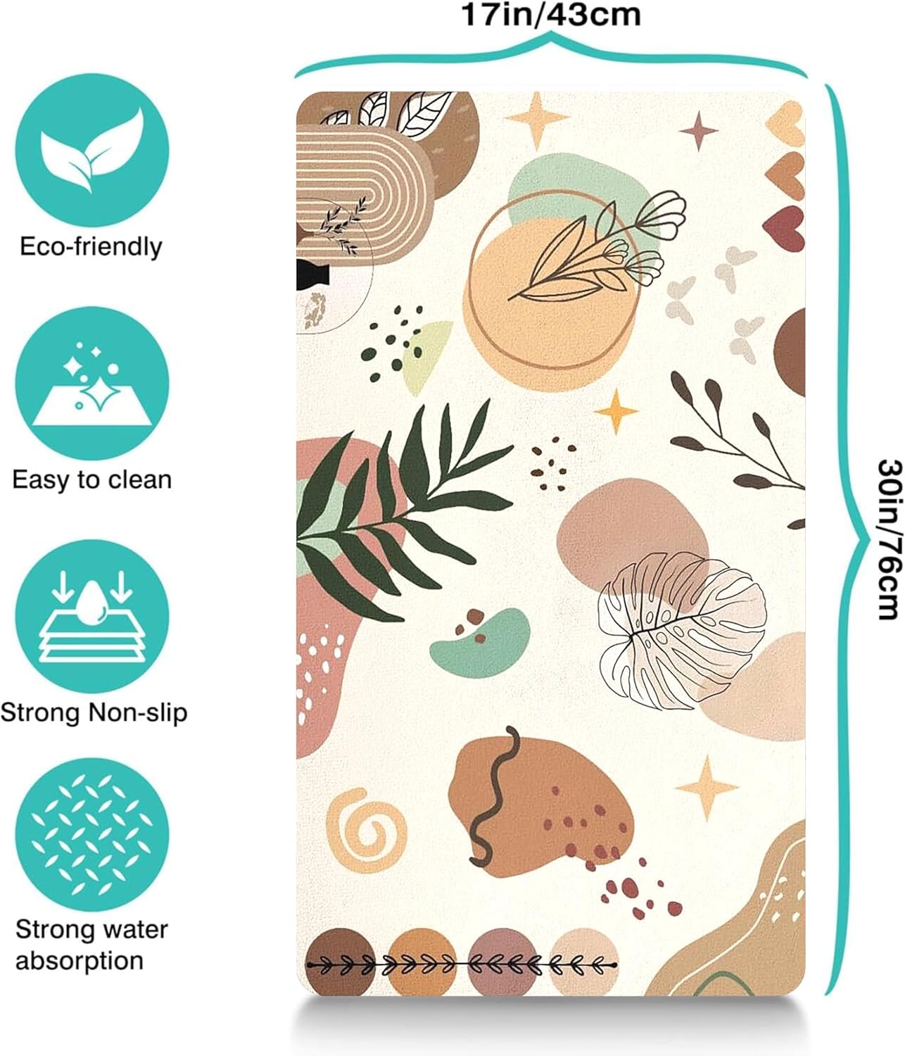 Pet Feeding Mat for Floors Waterproof Dog Mat for Food and Water Absorbent Quick Dry Non Slip mat for Cat Bowls