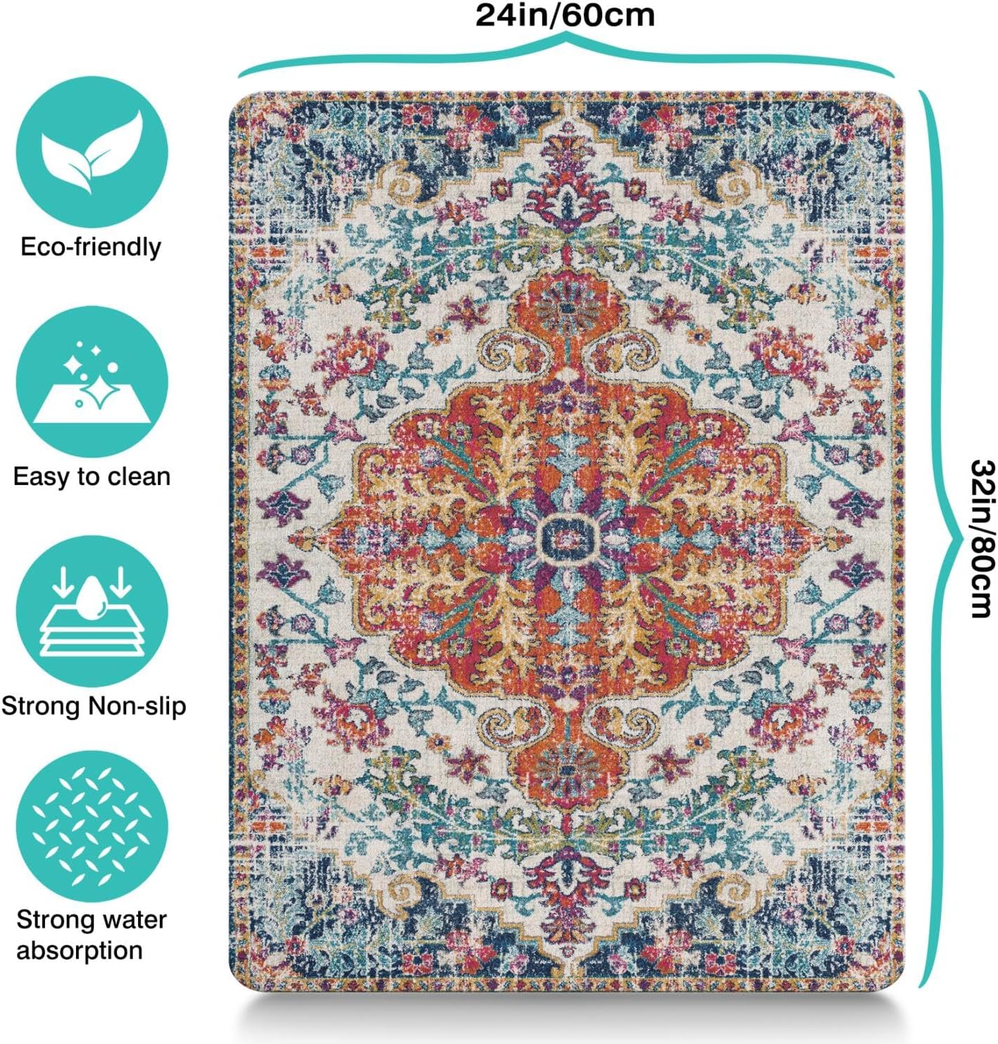 Pet Feeding Mat for Floors Waterproof Dog Mat for Food and Water Absorbent Quick Dry Non Slip mat for Cat Bowls