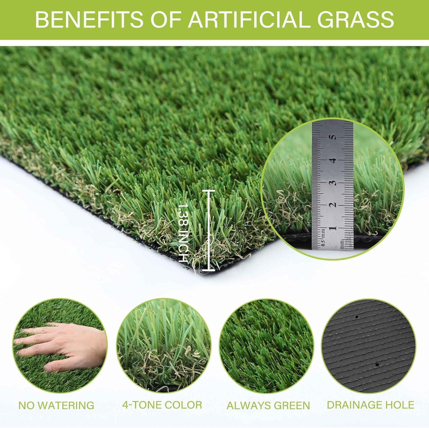 Dogs Grass for Potty Training, Artificial Grass for Dogs Puppy Fake Grass Pads 4x13ft Large Supplies Pets Litter Rugs for Puppy Training