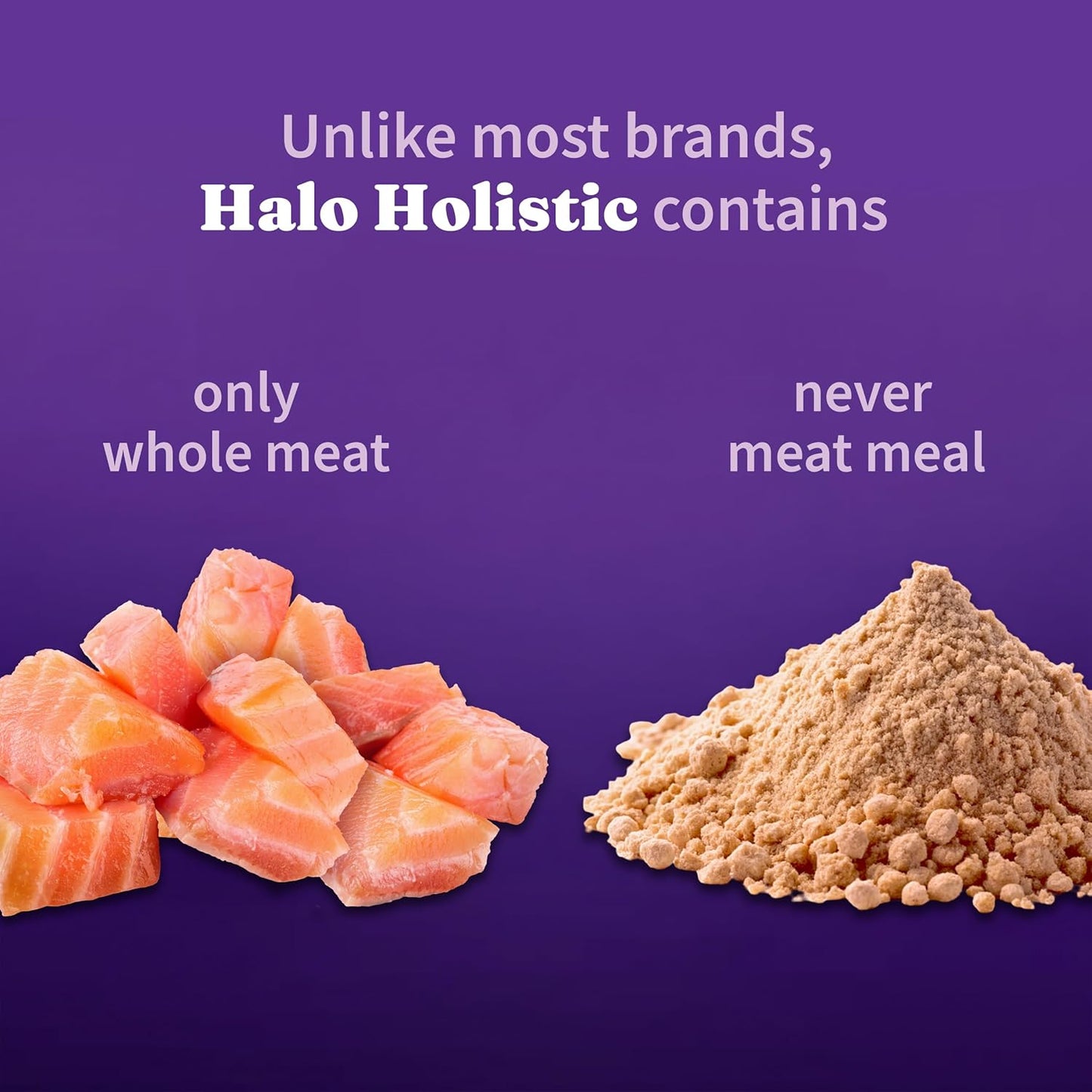 Halo Holistic Cat Food Wild Caught Salmon & Whitefish Formula, Healthy Grains Dry Cat Food, Complete Digestive Health, Kibble for Adult Cats, 6 lb Bag
