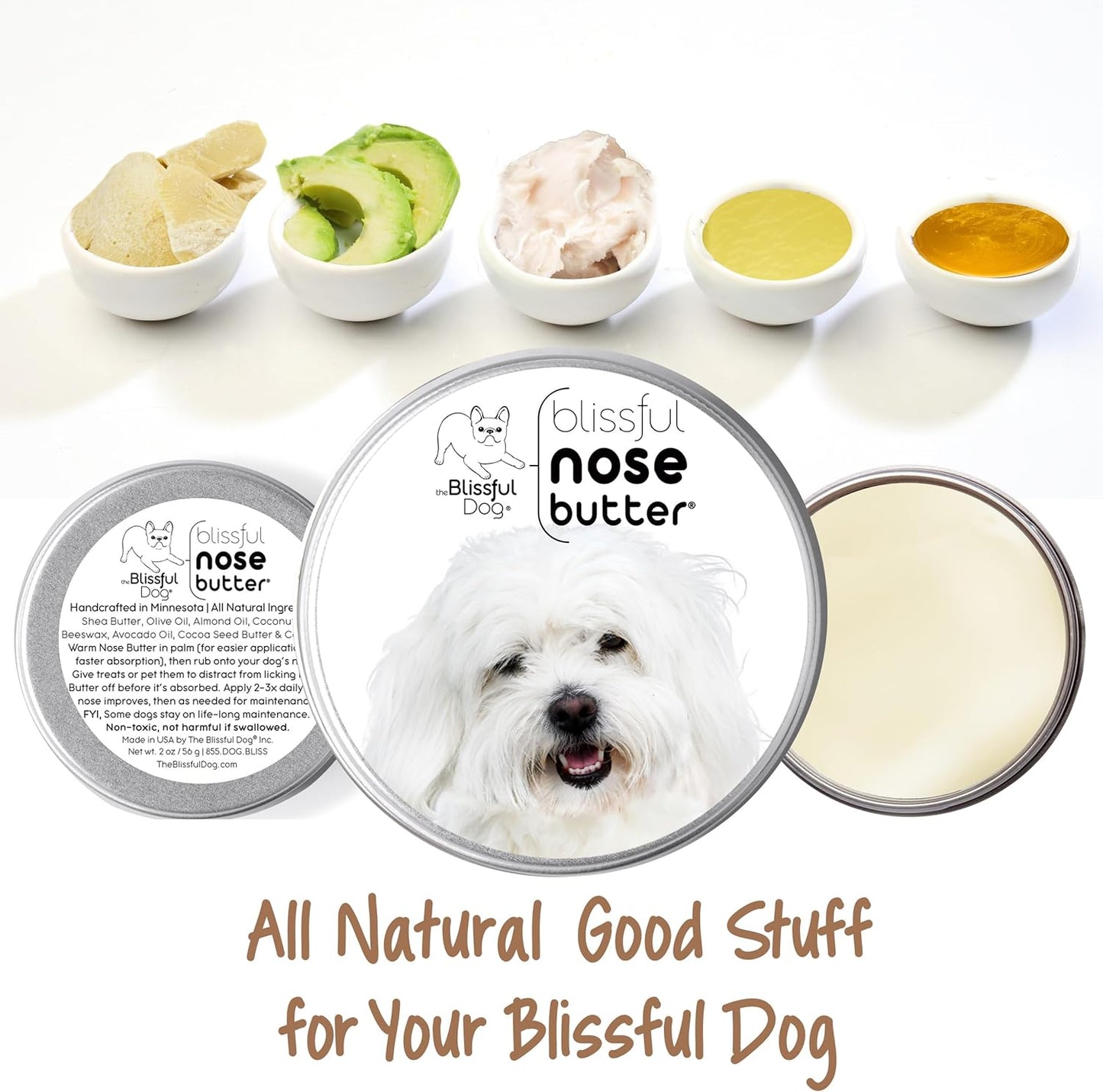 The Blissful Dog Coton De Tulear Unscented Nose Butter, 4-Ounce