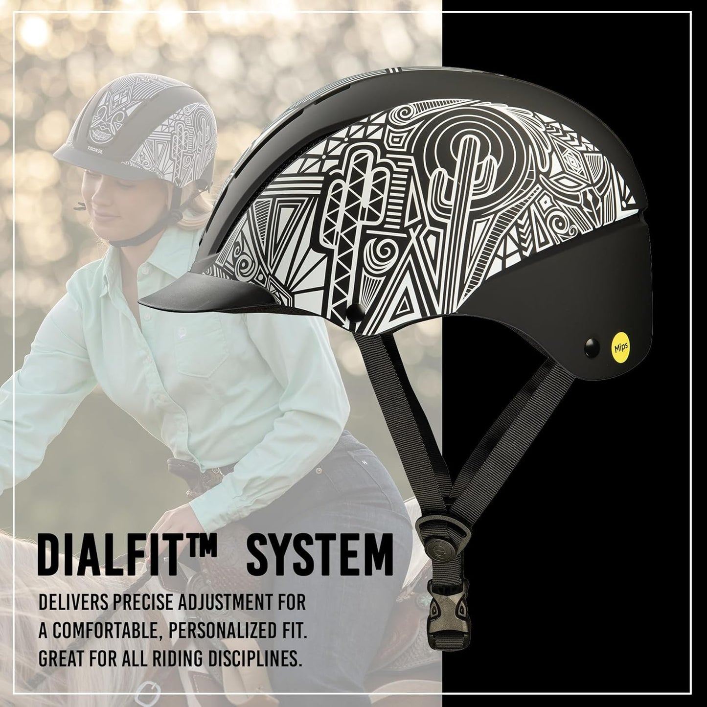 Troxel Spirit MIPS Technology Full Coverage Horse Riding Helmet, Horseback Riding Gear for Equestrians, Large (7-3/8-7-3/4), Desert Shadows