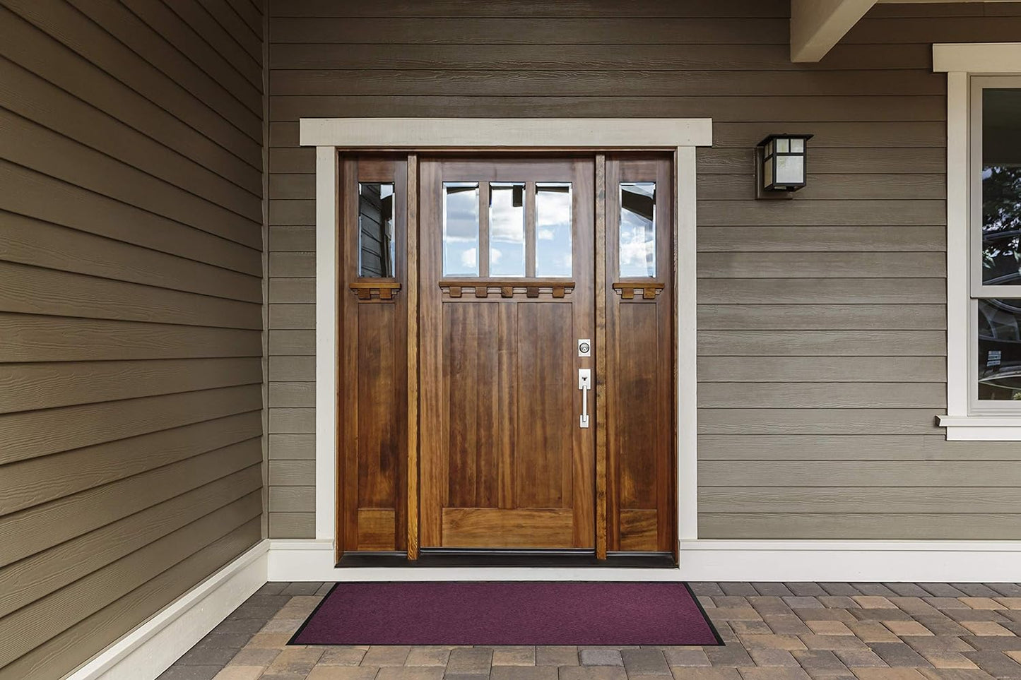 M+A Matting WaterHog Diamond | Commercial-Grade Entrance Mat with Rubber Border – Indoor/Outdoor, Quick Drying, Stain Resistant Door Mat (Charcoal, 4' x 8')