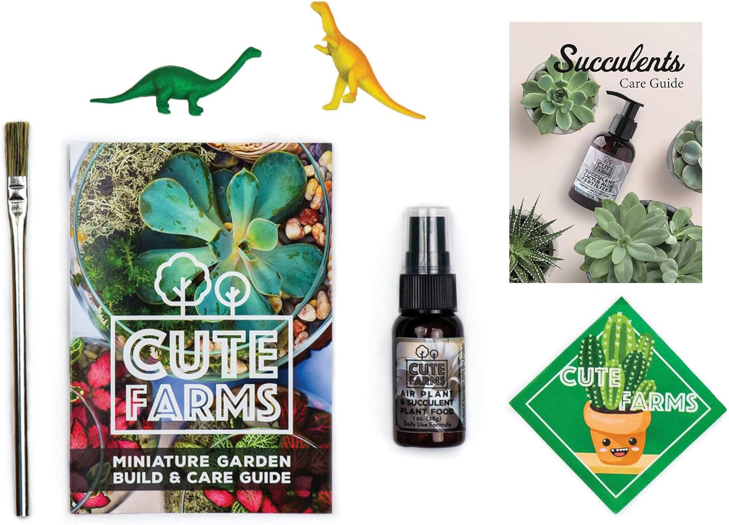 Cute Farms Glass Terrarium Kit | Just Add Your Own Plants (Two Glass Bowls)