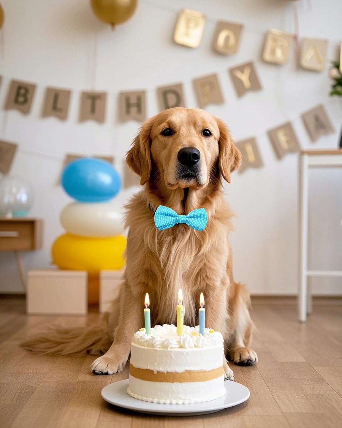 PET SHOW 8 Pack Dot Big Dogs Collar Embellishment Attachment Bow Ties for Medium Large Dogs Collar Charms Accessories Slides Bowties for Birthday Wedding Parties Assorted