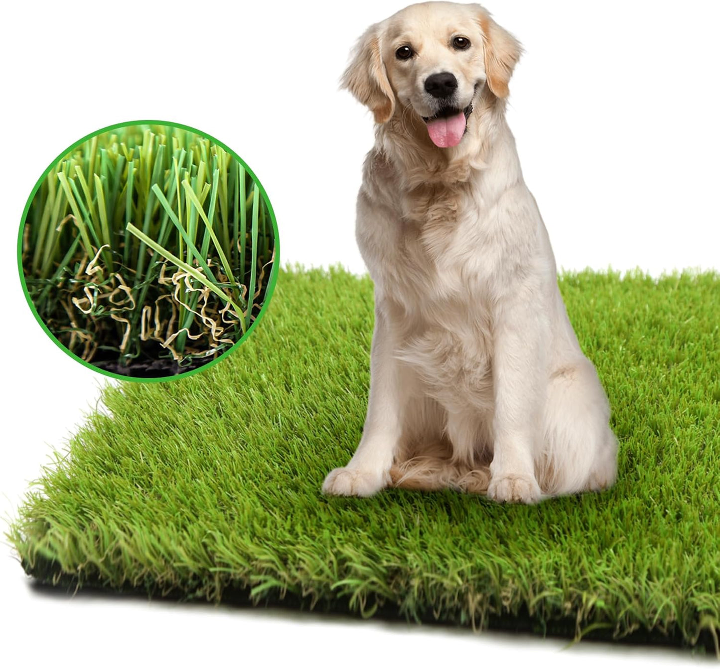 Artificial Grass Turf for Dogs 4 ft x 6 ft,1.38 inch Fake Grass Pee Pad for Puppy Potty Training，Faux pet Grass Rug for Indoor/Outdoor Patio,Dogs Wee Wee Pad,Turf Grass Mat for Dogs Potty