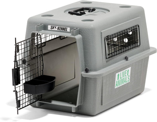Petmate Sky Kennel - For Air and Travel, Airline Compliant Dog Crate for Pets up to 15 lbs, Heavy Duty Dog Kennel, Made in the USA- 21 Inches
