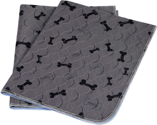 Washable Dog Pee Pads with Free Grooming Gloves,Non Slip Dog Mats with Great Urine Absorption,Reusable Puppy Pee Pads for Whelping,Potty,Training,Playpen