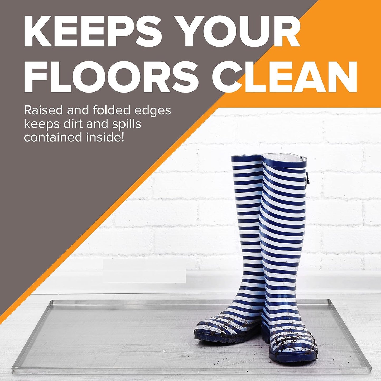 35.1" X 23.8" Metal Replacement Dog Crate Pan Chew Proof Crack Proof Pet Kennel Tray Central Dog Training Crate Pan Pet Supplies, Galvanized, 1" H