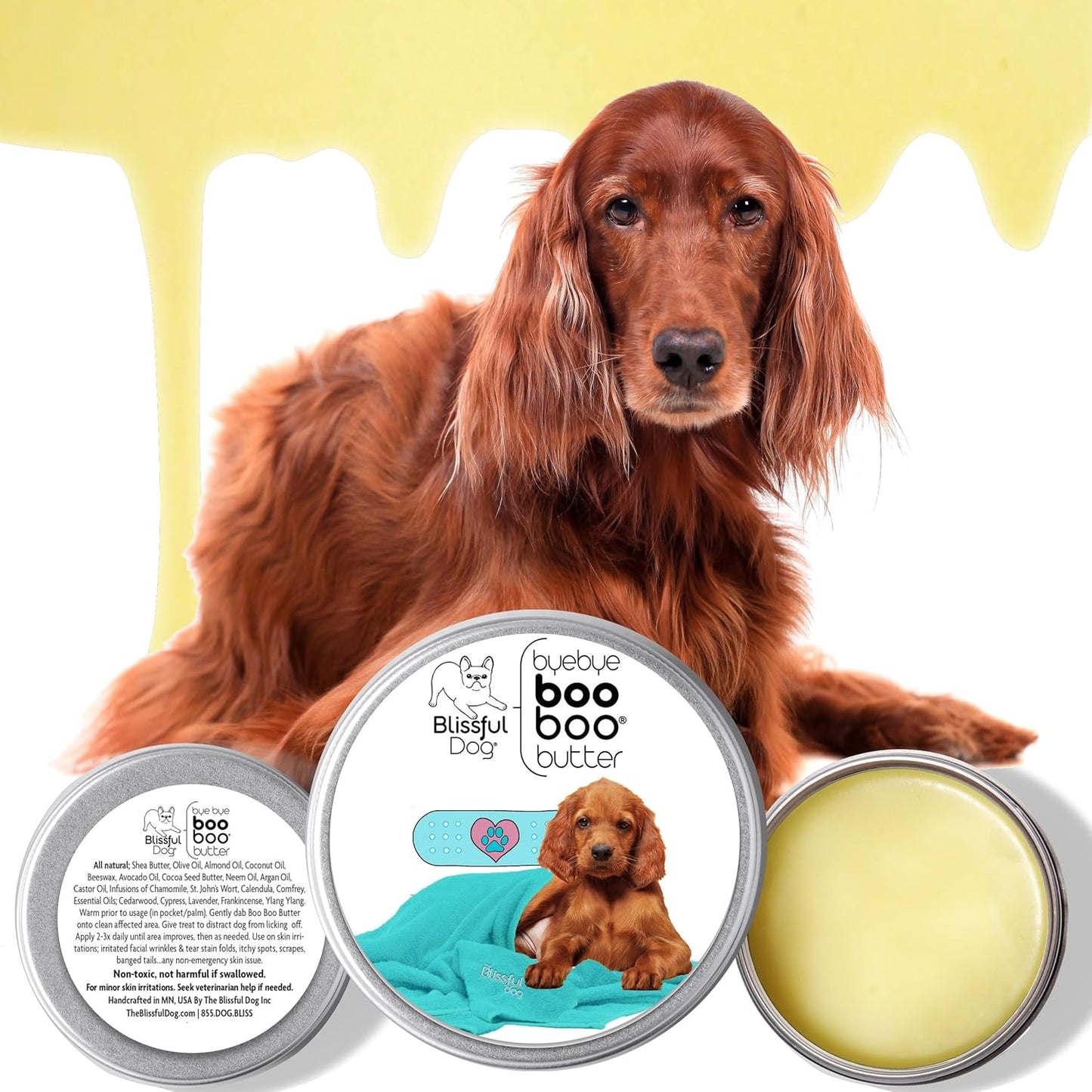 The Blissful Dog Irish Setter Boo Boo Butter, 8 Ounce