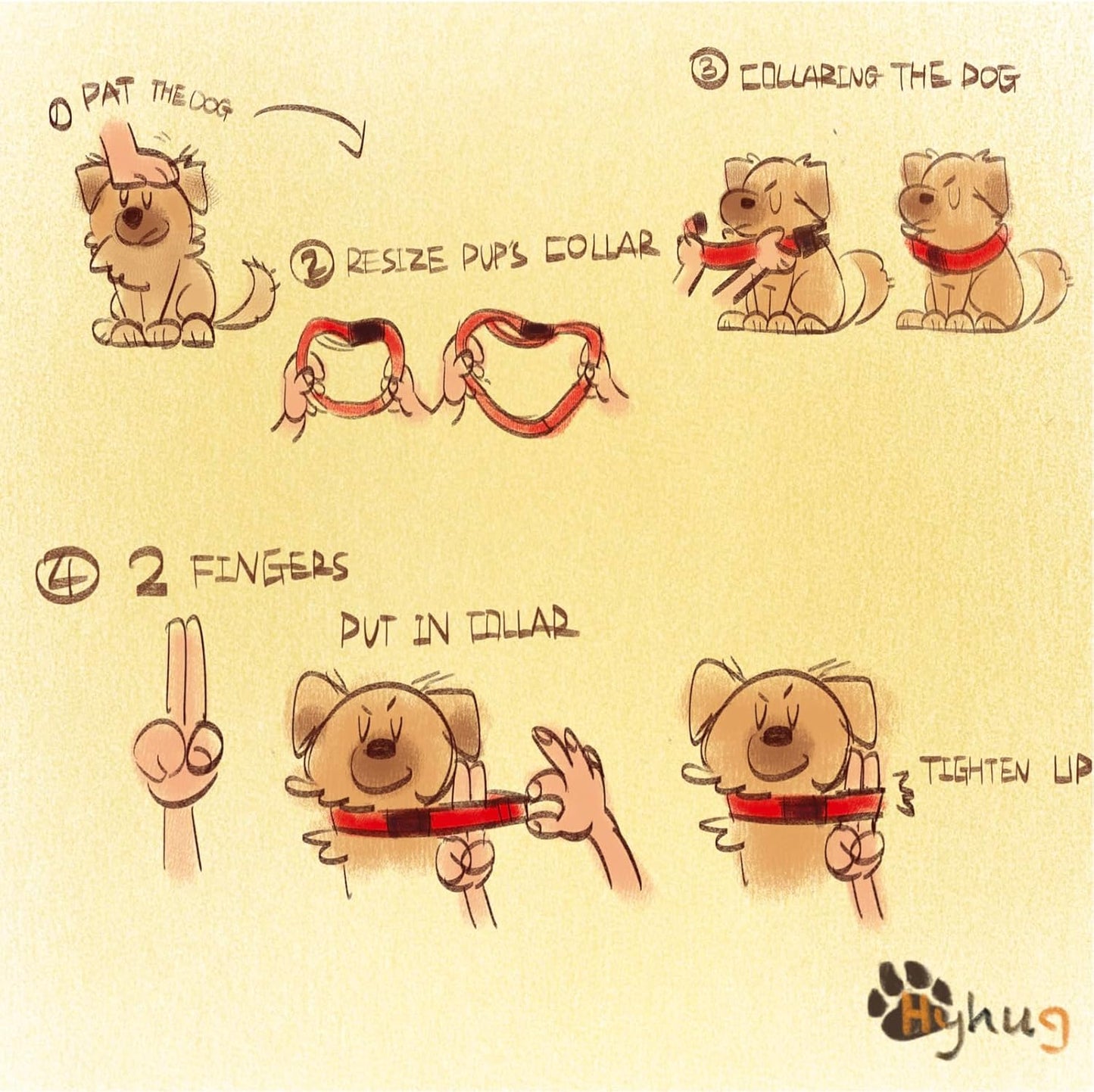 Hyhug Small Dog Collar Quick-Release Yellow| Heavy-Duty Nylon Puppy Collar, Adjustable & Durable Pet Supplies for Boy & Girl Dogs (Small, Illuminating Yellow)