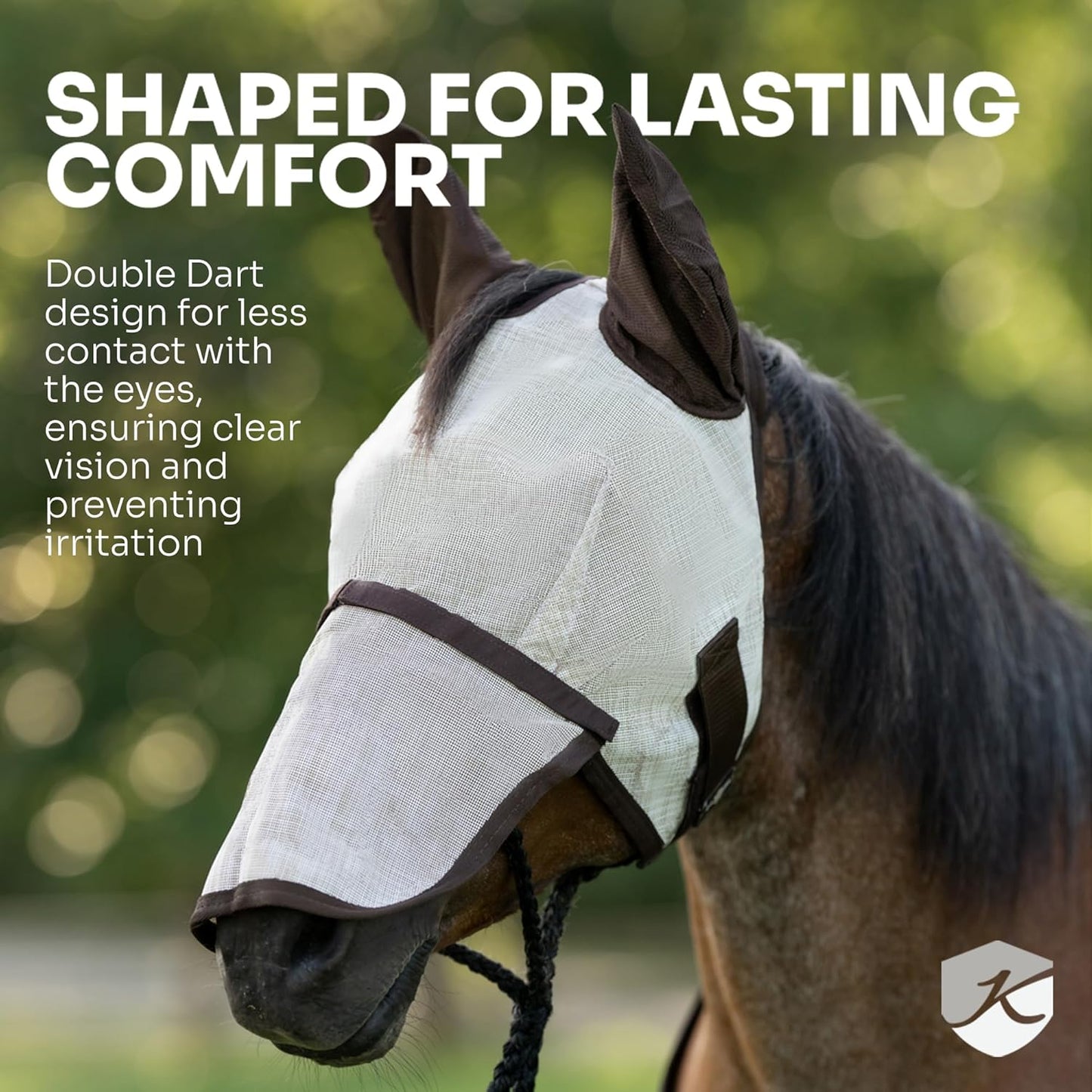 Kensington Fly Mask w/Fleece Trim Size:S-Yearling Color: 2019 - Imperial Jade