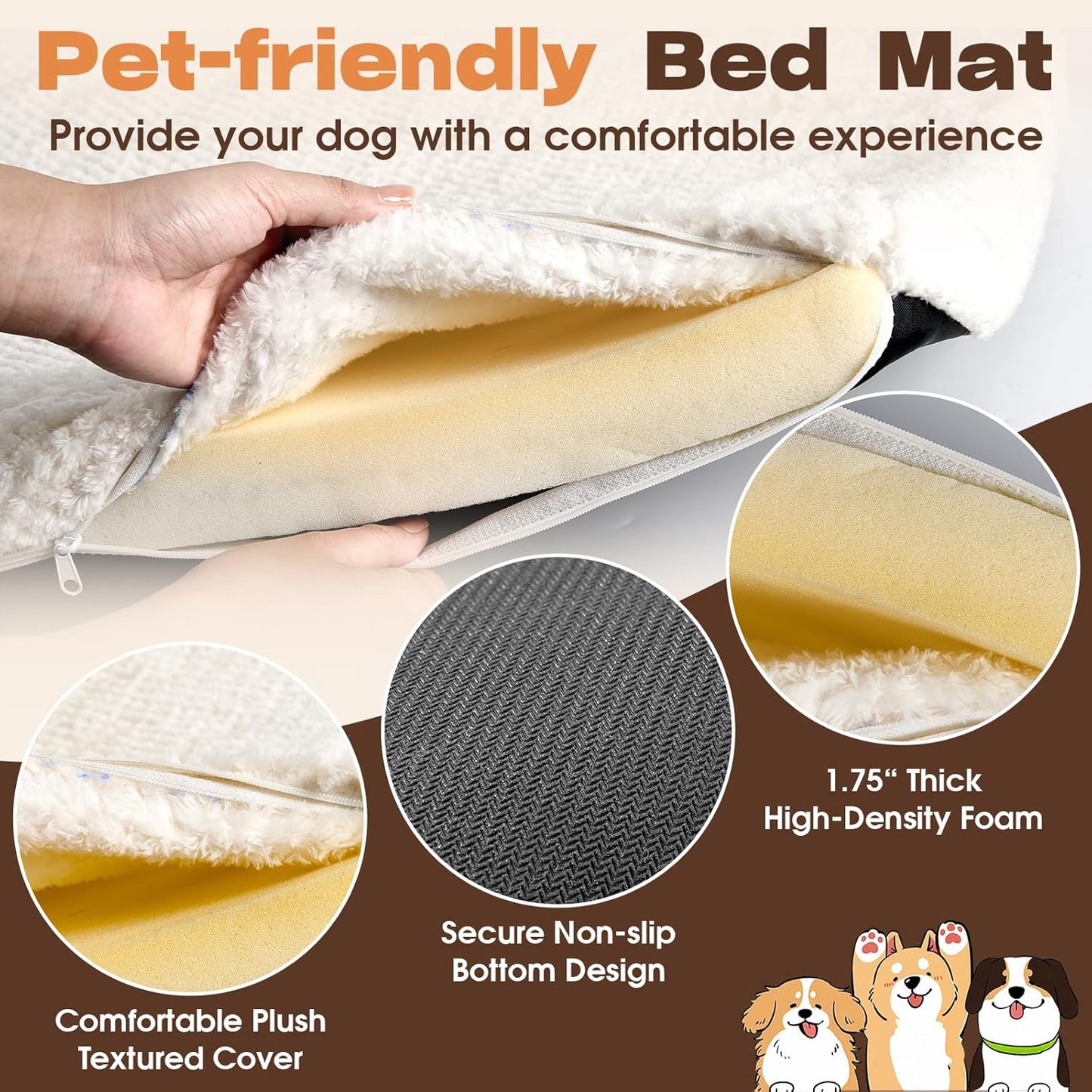 Dog Crate Furniture with Cushion, 32 inch Wooden Kennel Table with Double Doors, Indoor Dog House End Table for Small/Medium Dog, Grey (32x23x26in)