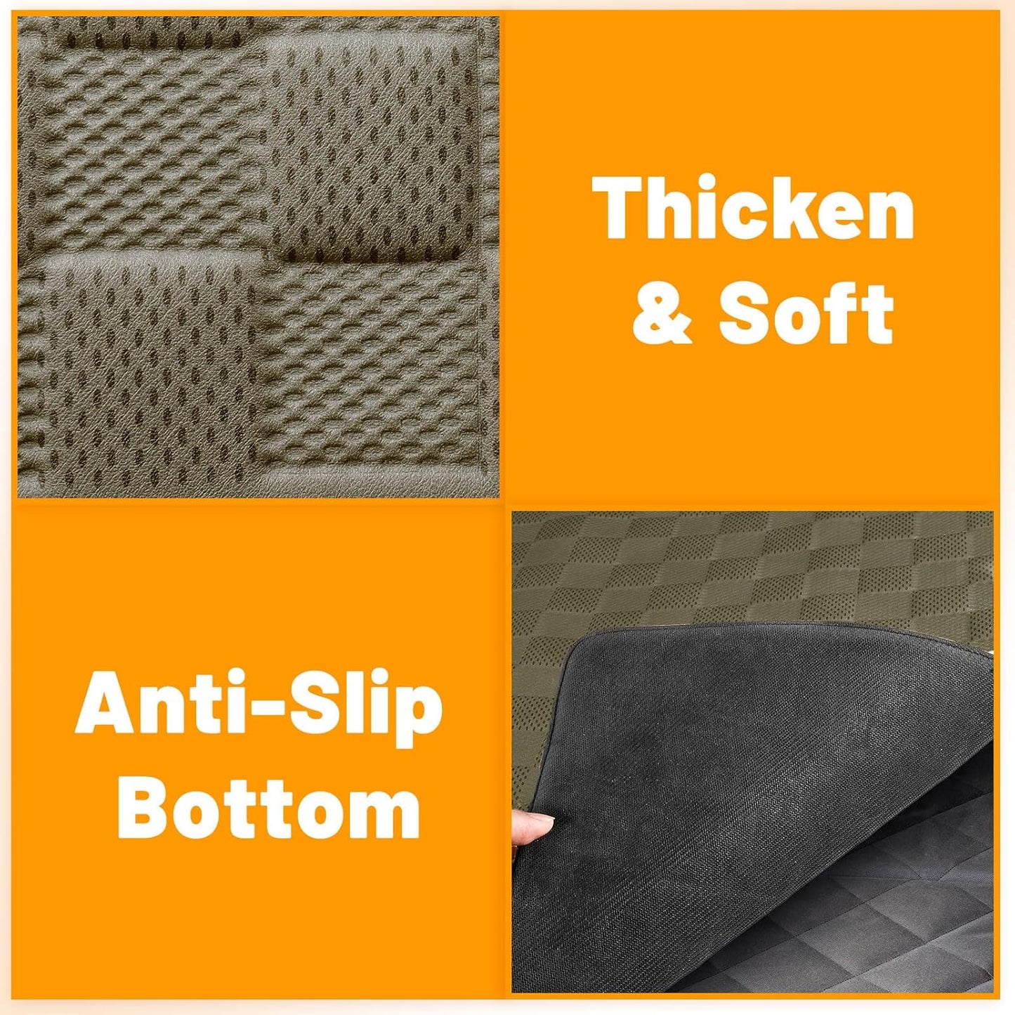 Non-Slip Pet Bed Mat for Truck Back Seat Extender, Hair Resistant Dog Blanket for Hard Bottom Dog Car Seat Cover, Anti Slip Pet Linner Backseat Cover Graphite/XL