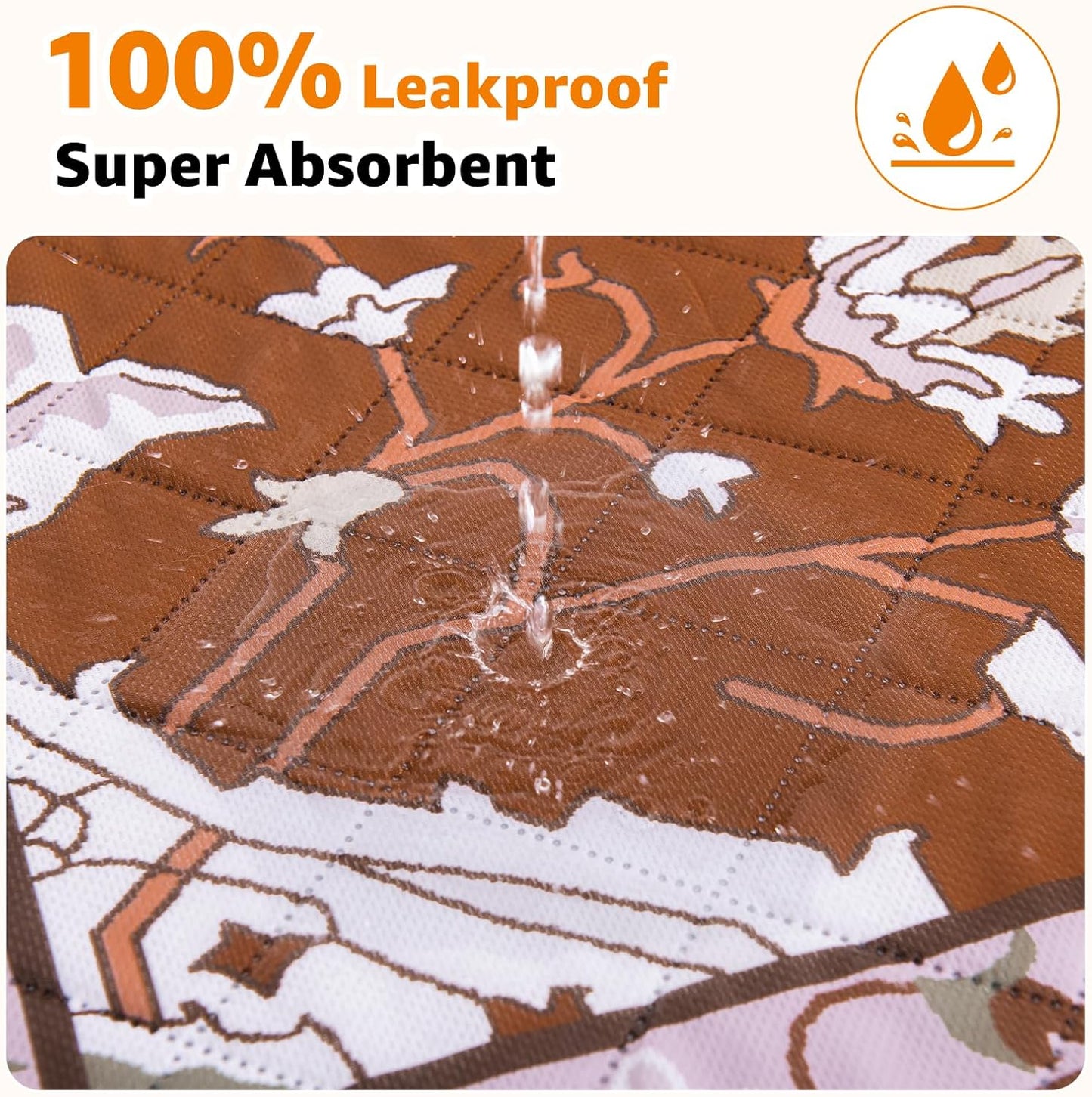 Washable Pee Pads for Dogs: 2 Pack Reusable 31"x36" Waterproof & Leakproof Puppy Pads, Non-Slip Whelping & Potty Training for Floor, Playpen, Crate, Couch