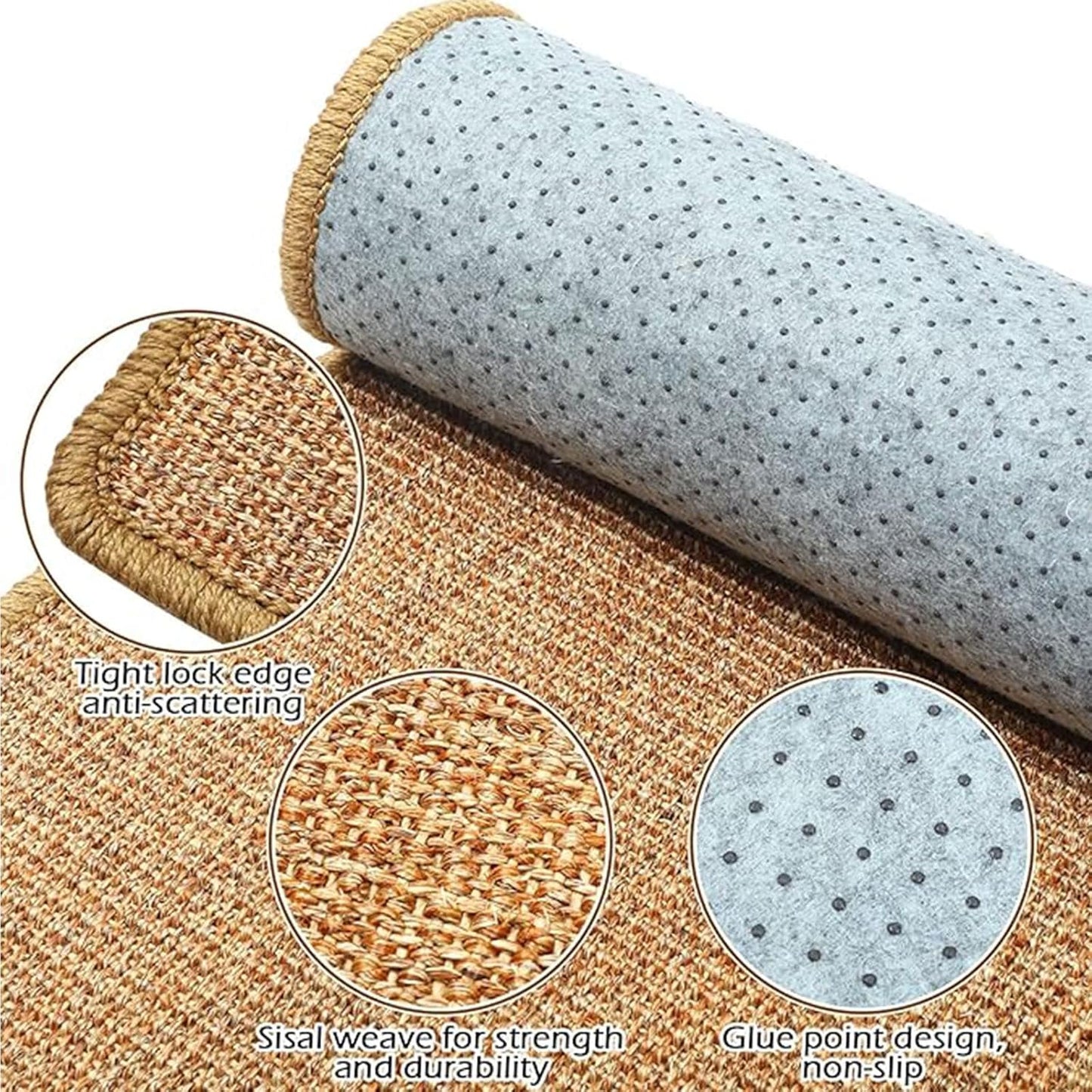 Oncpcare Rabbit Scratch Mat - Natural Bunny Scratching Pad for Claws and Teeth Care, Chew Toys, Pet Cage Bedding for Biting, Sleeping, Nesting - 24x16