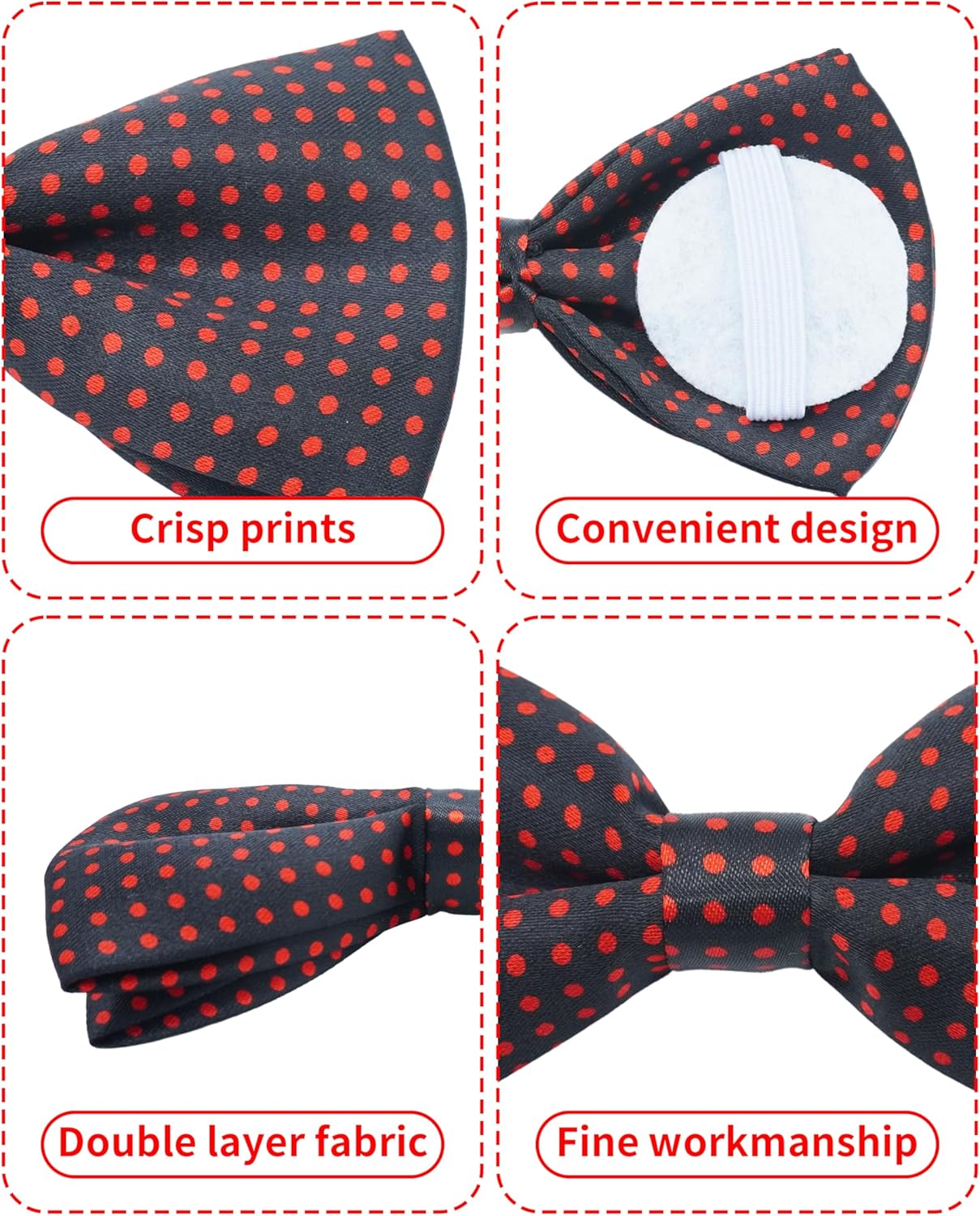 PET SHOW 5 Pack Pet Big Dogs Collar Embellishment Attachment Bow Ties for Medium Large Dogs Collar Charms Accessories Slides Bowties for Birthday Wedding Parties Assorted B Styles
