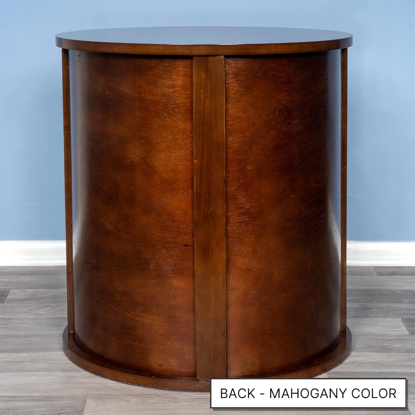 THE REFINED FELINE Purrrrfect End Table Cat Bed Cave in Black Espresso, Multipurpose Wood Cat Furniture Nightstand, Easy to Clean Covered Cat Bed with Replaceable Scratching Post & Washable Cushion