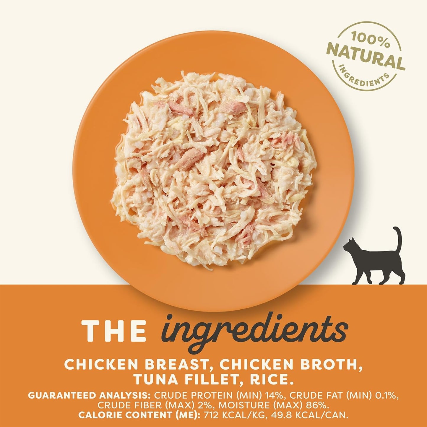Applaws Natural Wet Cat Food in Broth, Limited Ingredient Canned Wet Cat Food, No Additives, Made with Natural Ingredients, Chicken Breast & Tuna Fillet in Broth (24 x 2.47oz Cans)