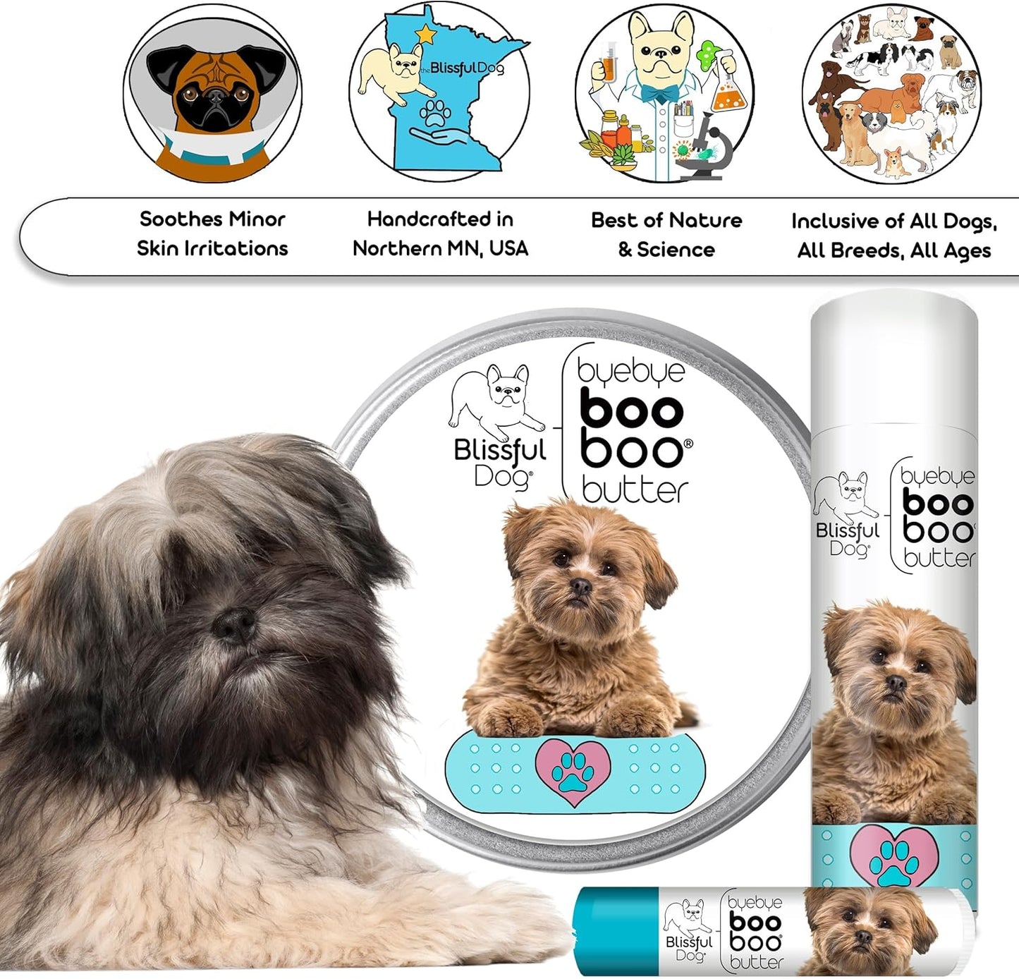 The Blissful Dog Lhasa Apso Boo Boo Butter, 0.15-Ounce