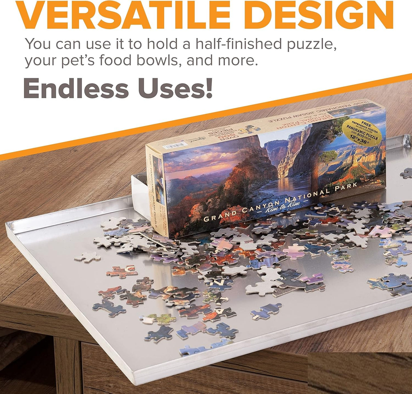 23.1" X 17.4" Metal Replacement Dog Crate Pan Chew Proof Crack Proof Pet Kennel Tray Central Dog Training Crate Pan Pet Supplies, Stainless Steel, 1" H