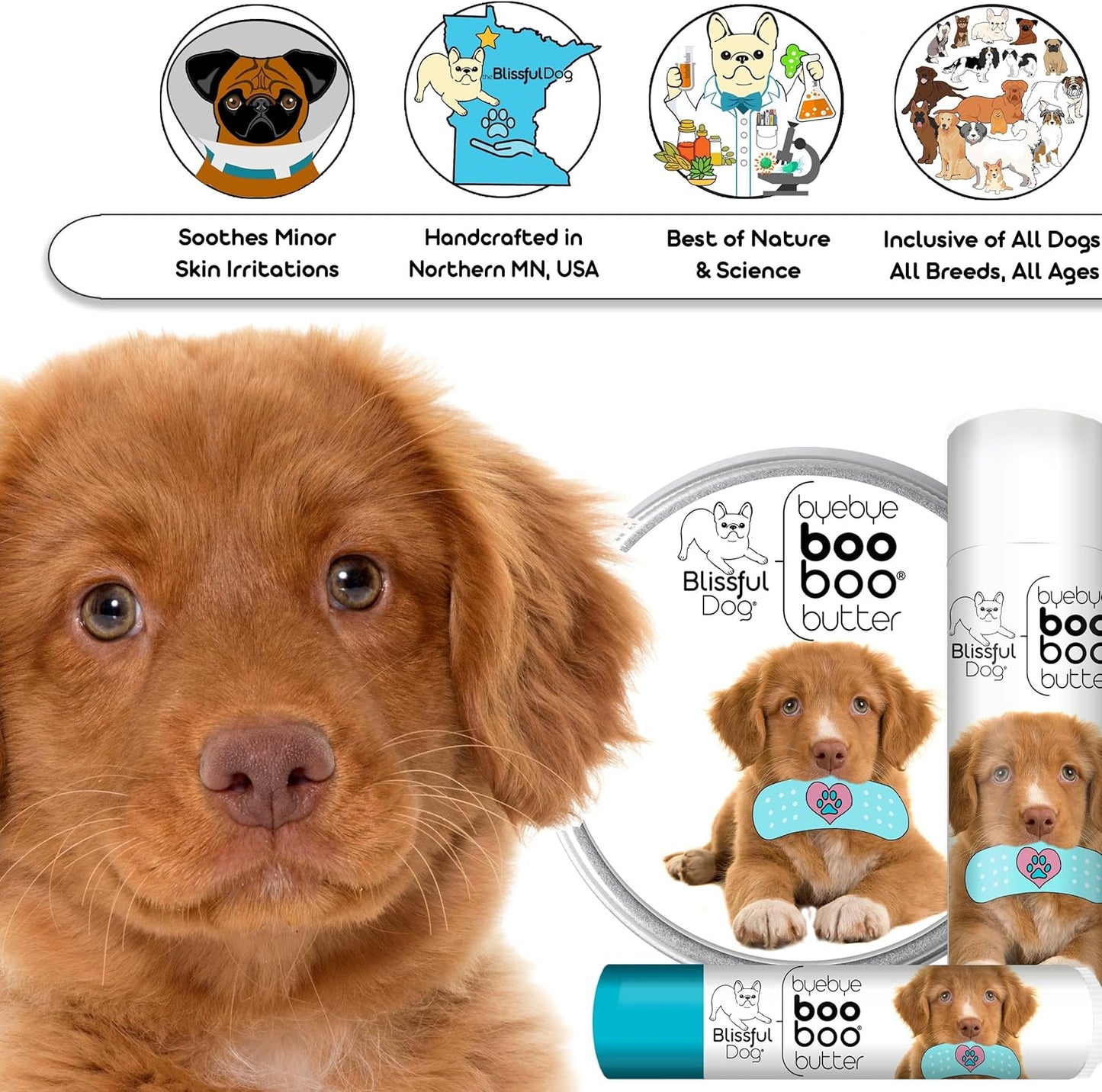 The Blissful Dog Nova Scotia Duck Tolling Retriever Boo Boo Butter, 1-Ounce