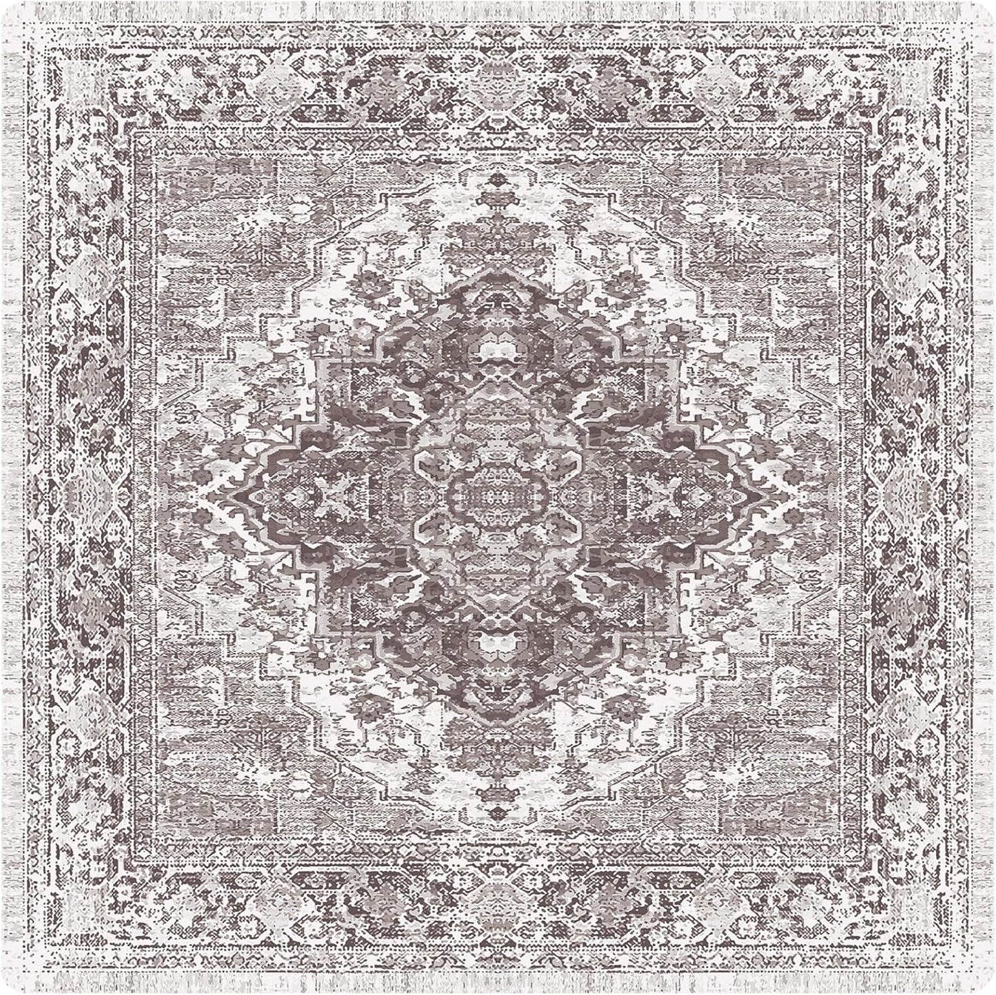 nunubaby Washable Pee Pads for Dogs, Stylish, Non-Slip and Leak-Proof Pee Pads. Reusable Potty Pads for Dogs for Crates and Floors.(Brown/Geo, 72" x72")