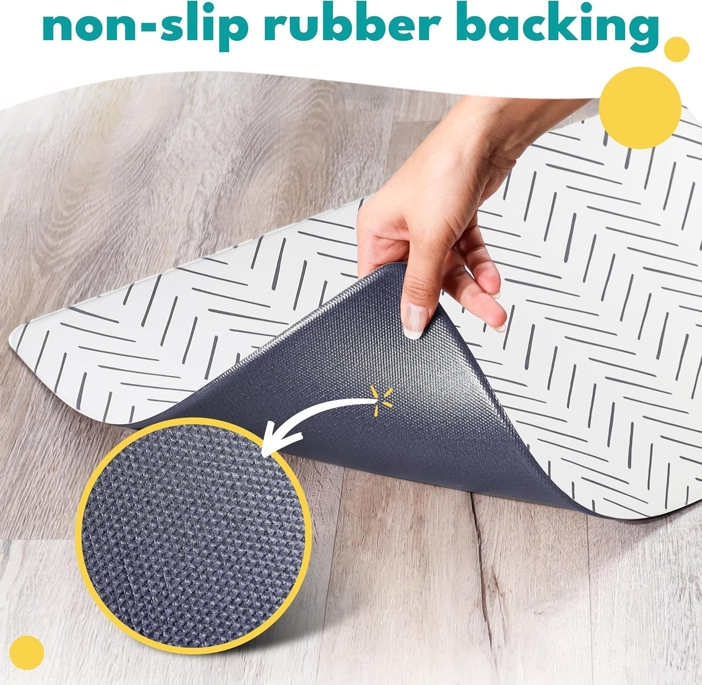 NALALAS Dog Mat for Food and Water, Cat Feeding Mat | Waterproof Dog Bowl Mat | Non-Slip Pet Food Mat for Floors | Pet Mats for Food and Water | Easy to Clean